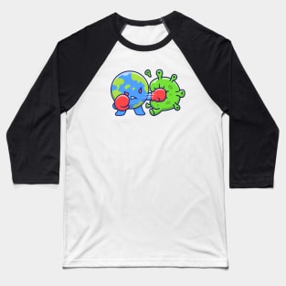 World Fighting Corona Virus Cartoon (4) Baseball T-Shirt